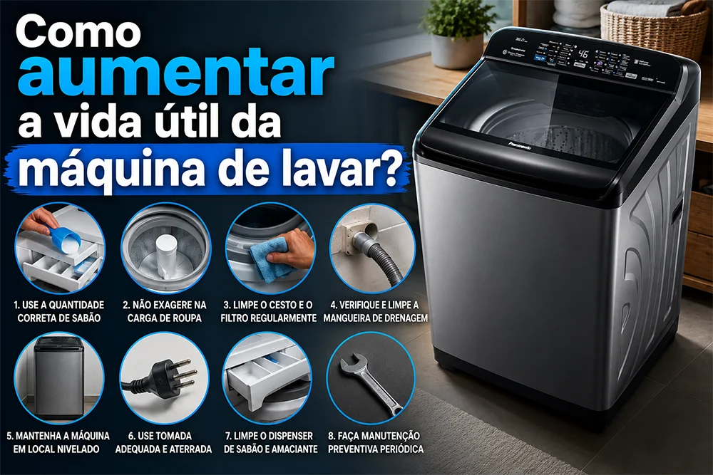 Como aumentar a vida útil da máquina de lavar?
