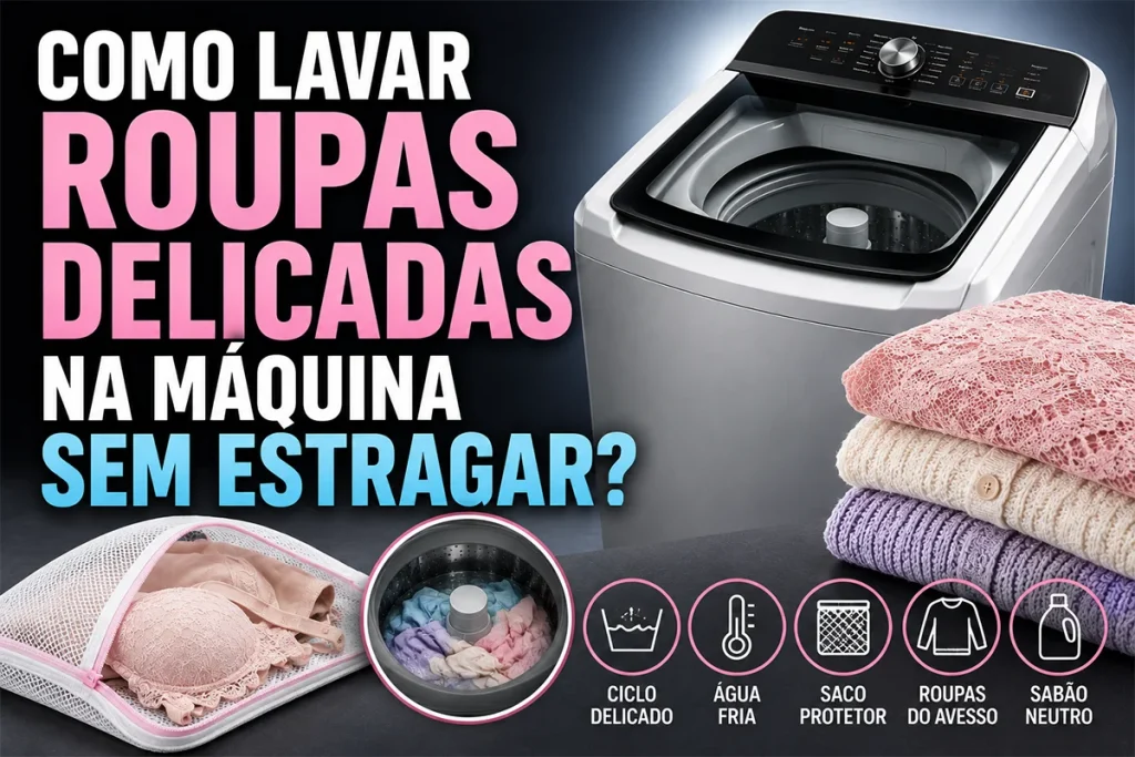 Como lavar roupas delicadas na máquina sem estragar?
