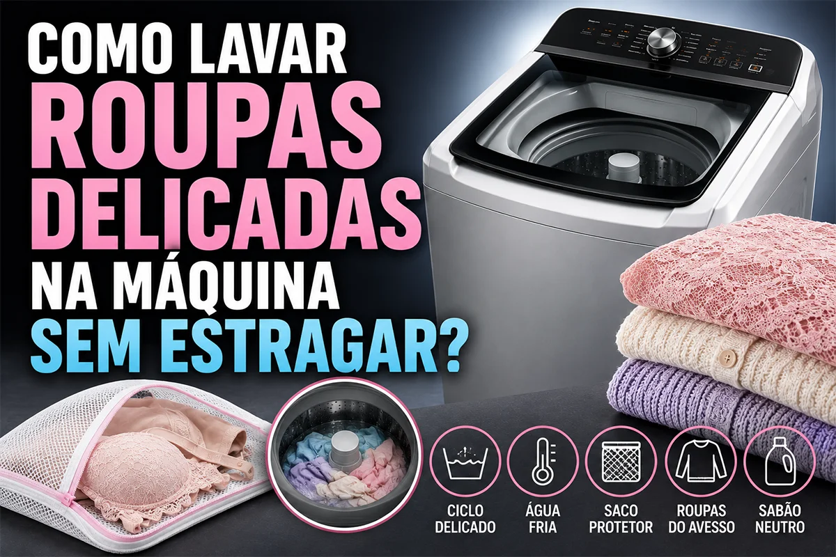 Como lavar roupas delicadas na máquina sem estragar?