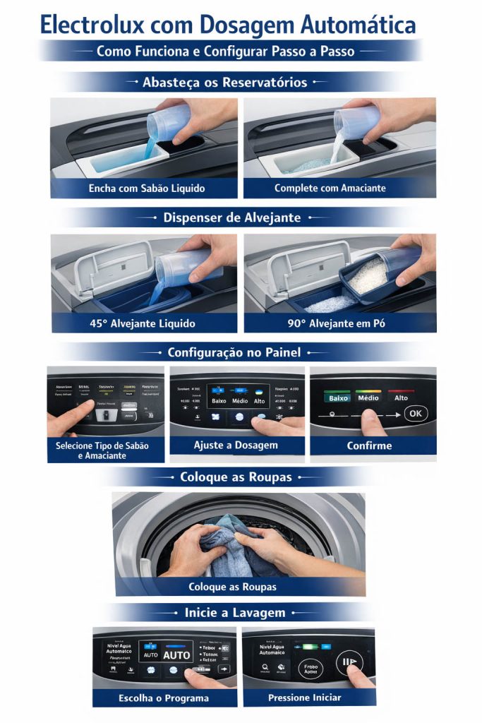 Electrolux com Dosagem Automática- Como Funciona e Configurar Passo a Passo