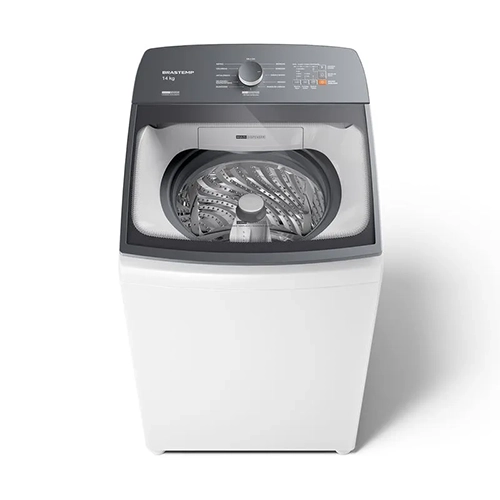 Máquina de Lavar Branca 14kg Brastemp com Smart Sensor e Reduzir Tempo - BWJ14AB