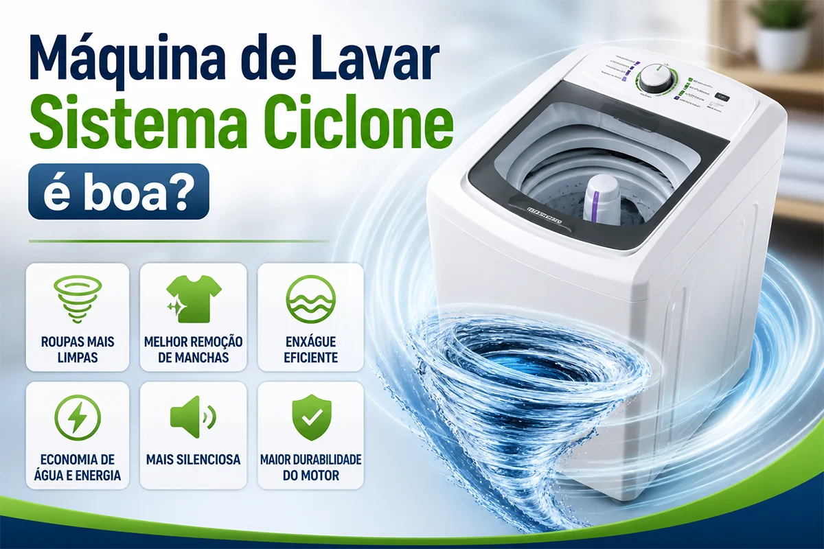 Máquina de lavar sistema ciclone é boa Analise completa