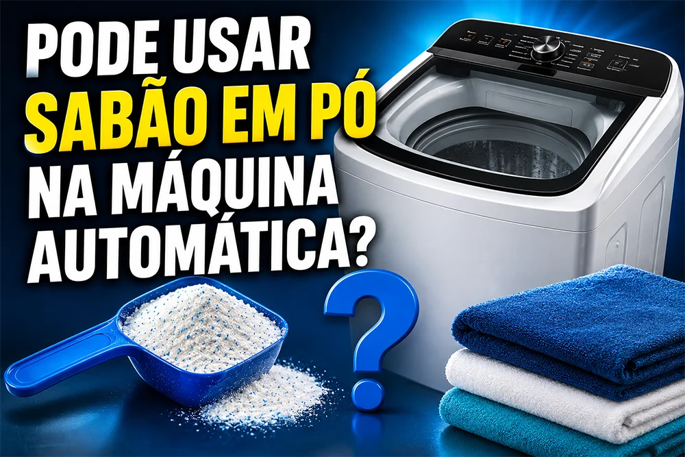 Pode usar sabão em pó na máquina automática?