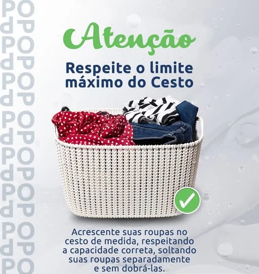 Sobrecarregar o cesto e ignorar os limites de peso