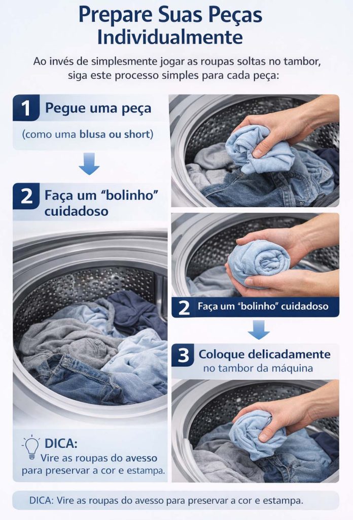 A Maneira Correta de Colocar Roupas na Máquina de Lavar